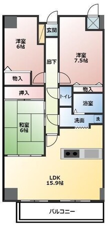 サーパス鷹子弐番館の物件間取画像